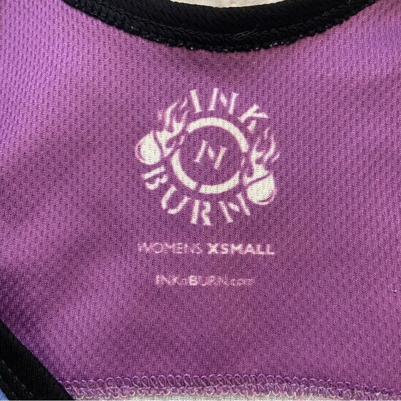 INKnBURN Purple and Pink Cherry Blossom Tank Top - Picture 3 of 7